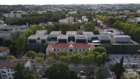 Montpellier-art-conservatory-aerial-view-sunny-day